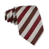 Brown Red Striped Necktie