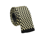 Black Beige Geometric Necktie