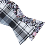 Black Base Floral Cotton Hand‑Tied Men's Bow Tie
