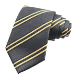 Black Yellow Striped Necktie
