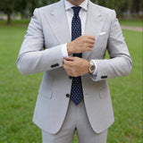 Navy Blue With White Dot Knitted Necktie