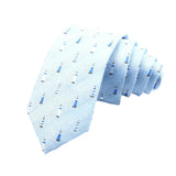 Light Blue White Lighthouse Necktie