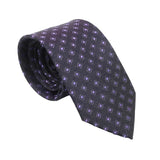 Gray Purple Dotted Necktie
