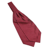 Burgundy White Polka Dot Ascot