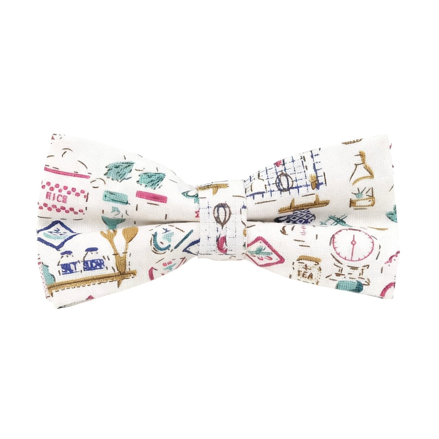 White With Colorful Kitchen Bowtie