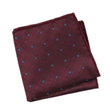 Maroon Blue Dotted Pocket Square