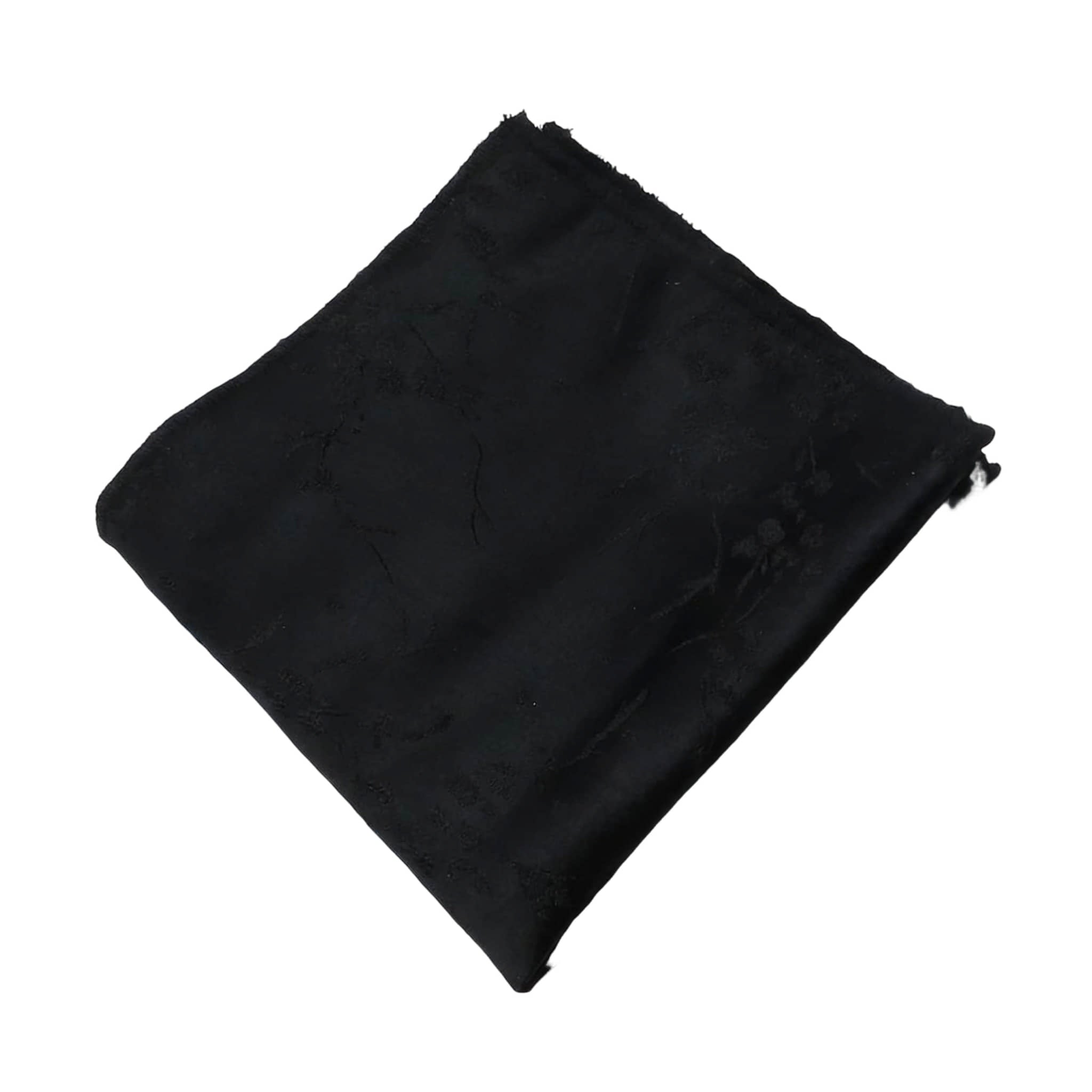 Black Floral Pocket Square