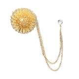 Gold Gold Floral Lapel Pin