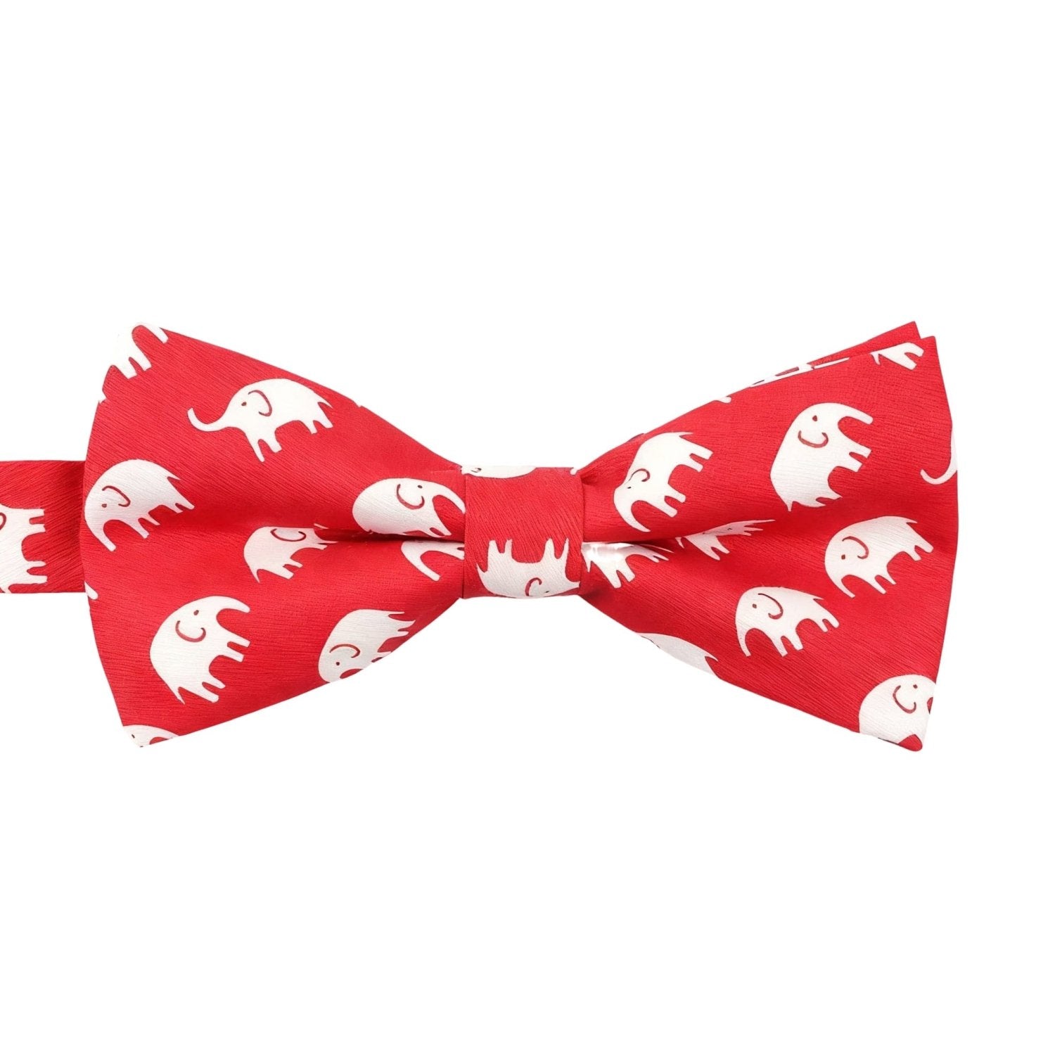 Red With White Elephant Bowtie