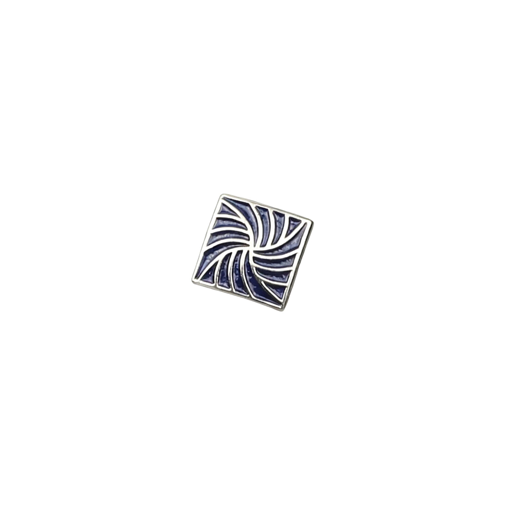 Blue Silver Abstract Lapel Pin