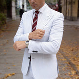 Maroon With White Stripes Necktie