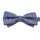 Navy Blue Green Textured Bowtie