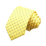 Yellow Blue Polka Dot Necktie