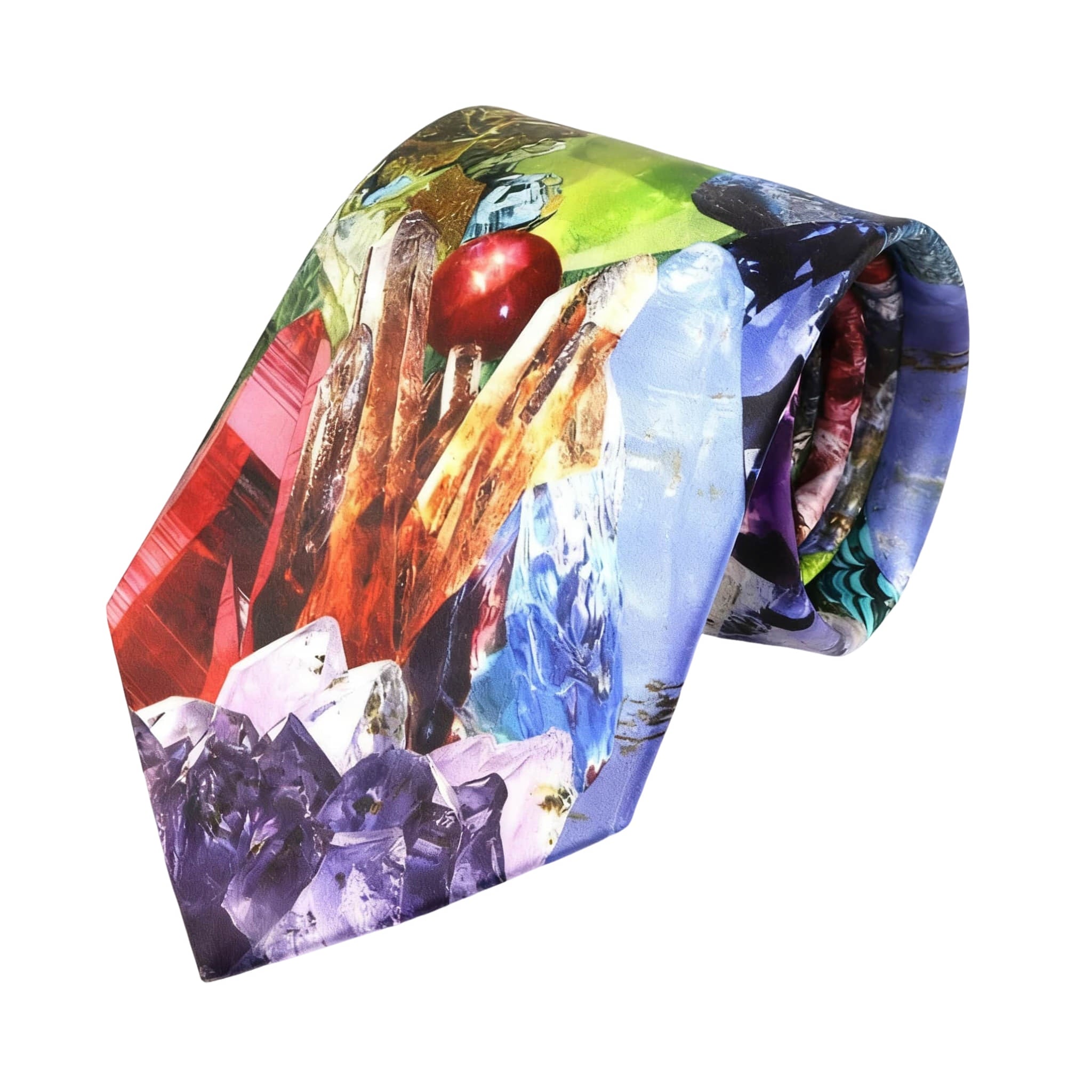 White Black Graphic Necktie