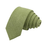 Olive Green Solid Necktie