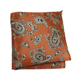 Light Blue White Paisley Pocket Square