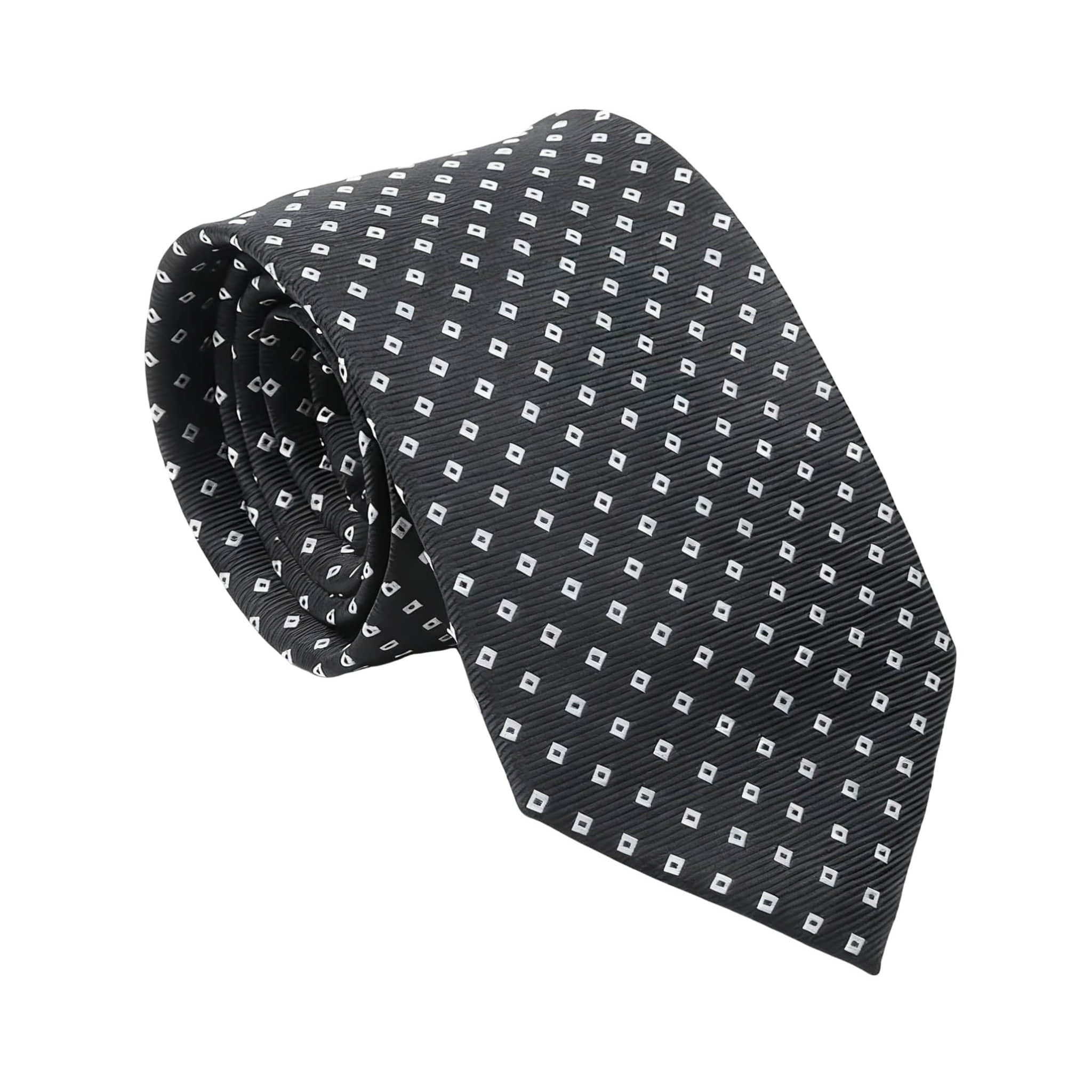 Black White Geometric Necktie
