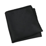 Black Black Solid Pocket Square