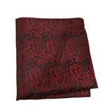 Burgundy Red Paisley Pocket Square