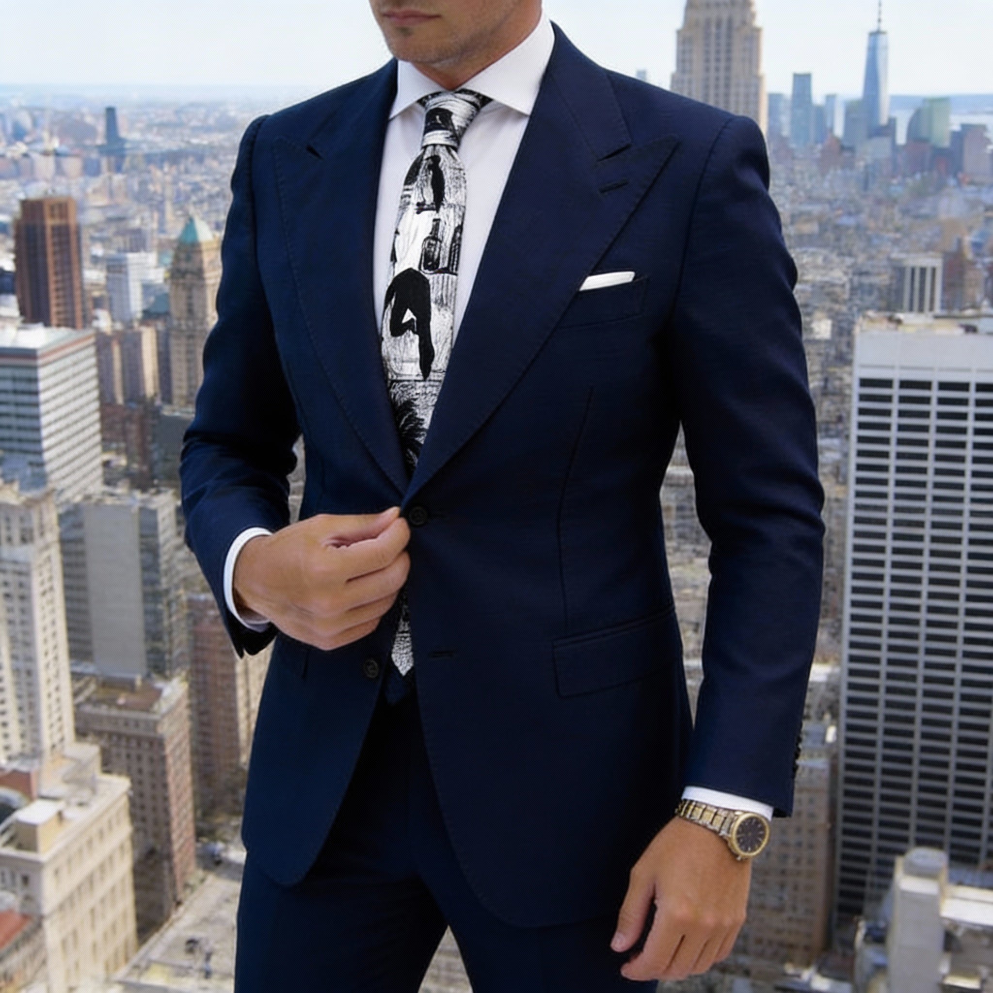 Gray Purple Striped Necktie