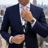 Gray Purple Striped Necktie