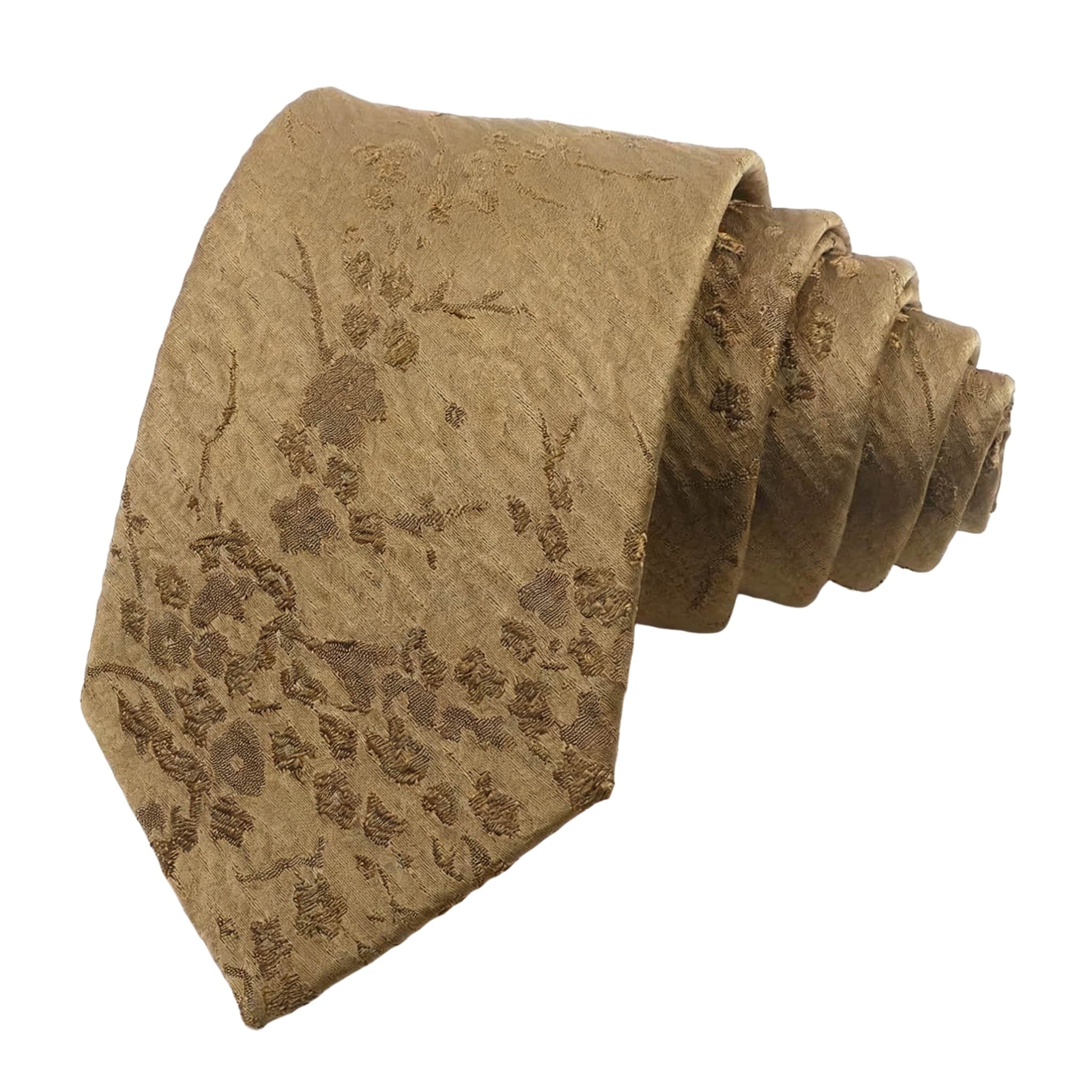 Brown Brown Floral Necktie