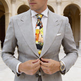 White with Pink Animal Necktie