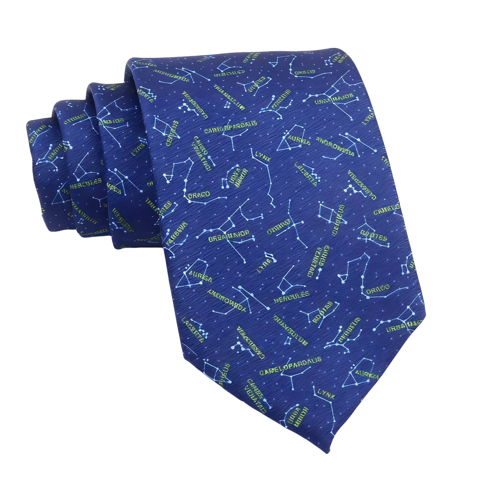Navy Blue With Green Constellation Necktie