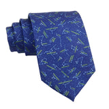Navy Blue With Green Constellation Necktie