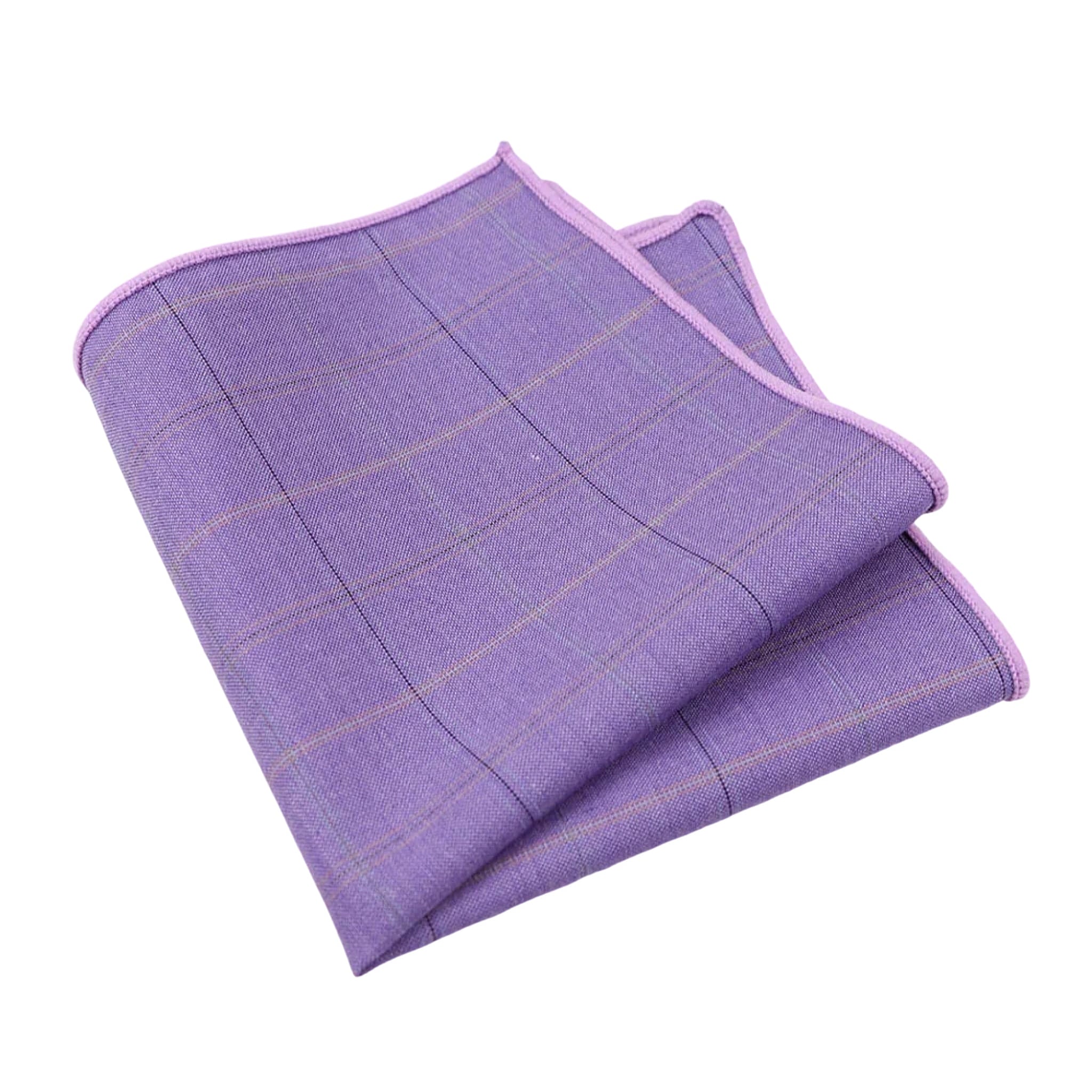 Purple Plaid Pocket Square