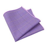 Purple Plaid Pocket Square