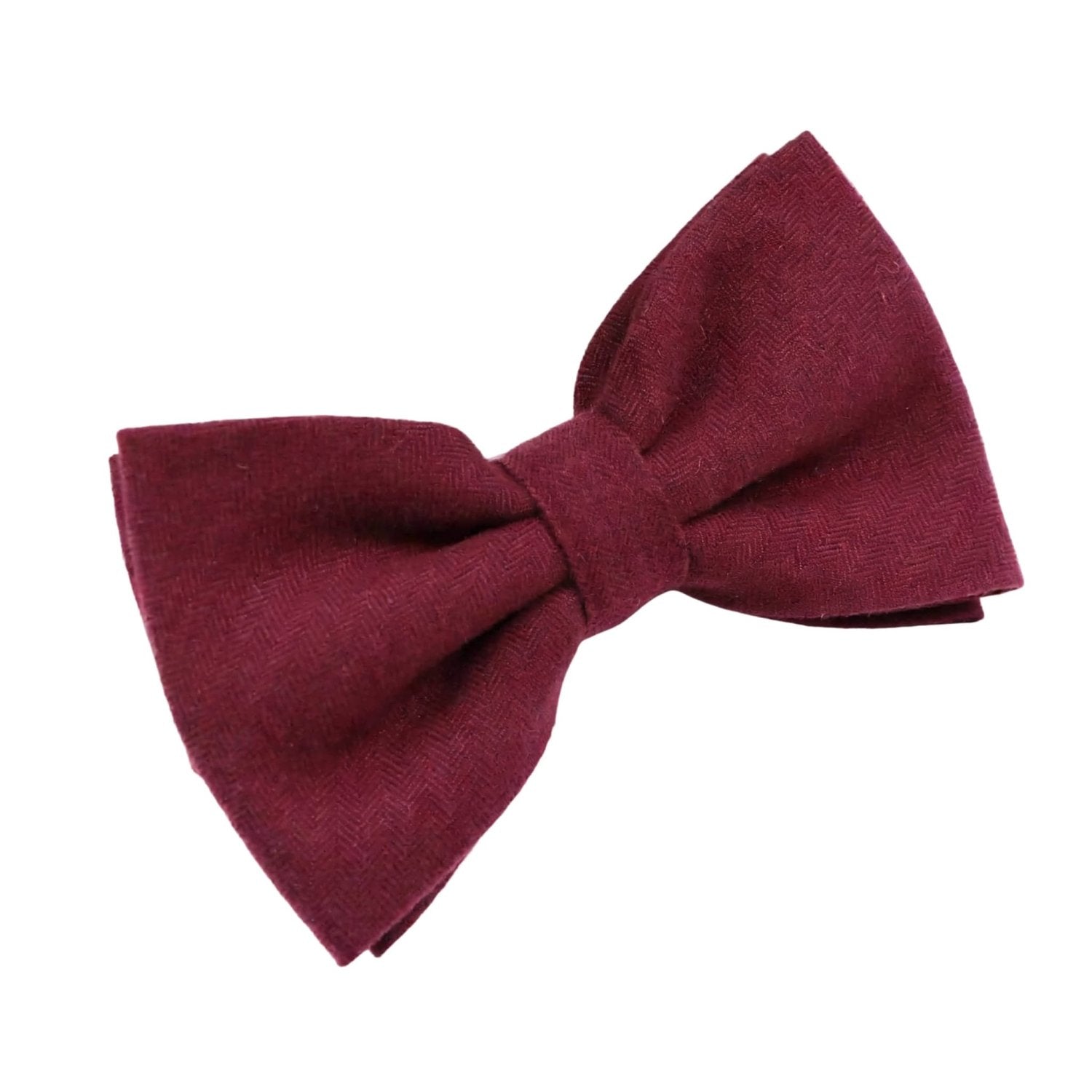 Maroon With Herringbone Bowtie