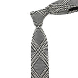 Black White Knitted Tie