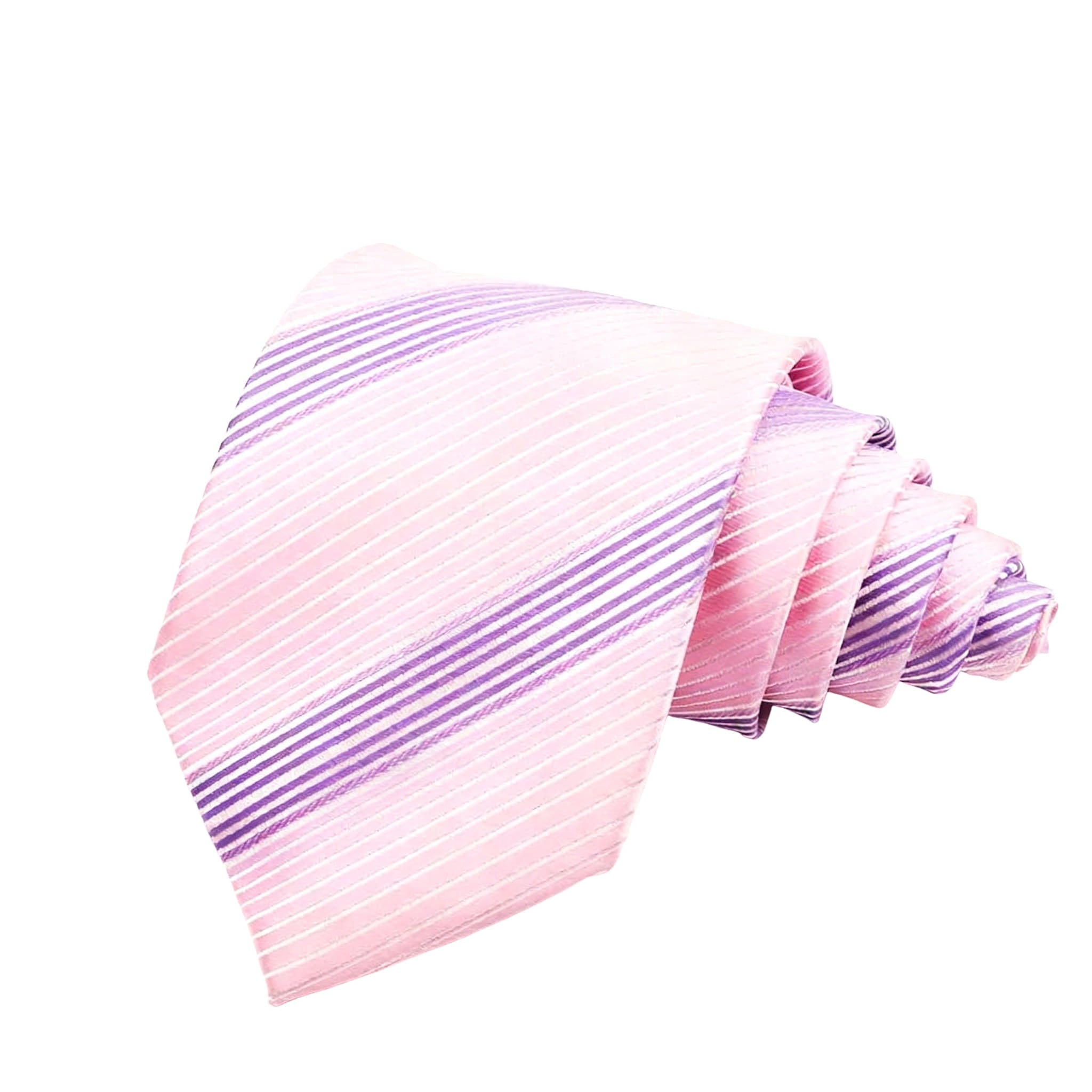 Pink Purple Striped Necktie