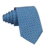 Blue Red Geometric Necktie