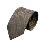 Gray Brown Paisley Necktie