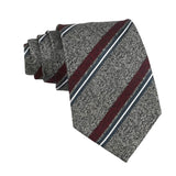 Gray Red Striped Necktie
