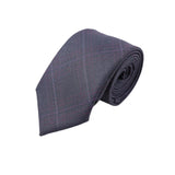 Dark Gray Check Tie