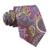 Brown Purple Paisley Necktie