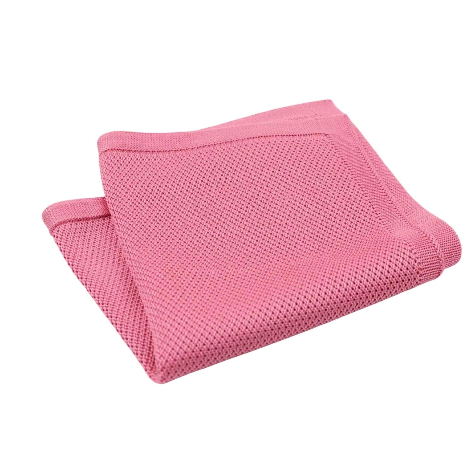 Pink With Solid Pocket Square