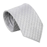 Gray Silver Geometric Necktie