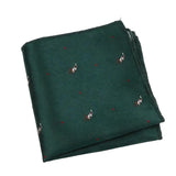 Green Red Figure Pocket Square
