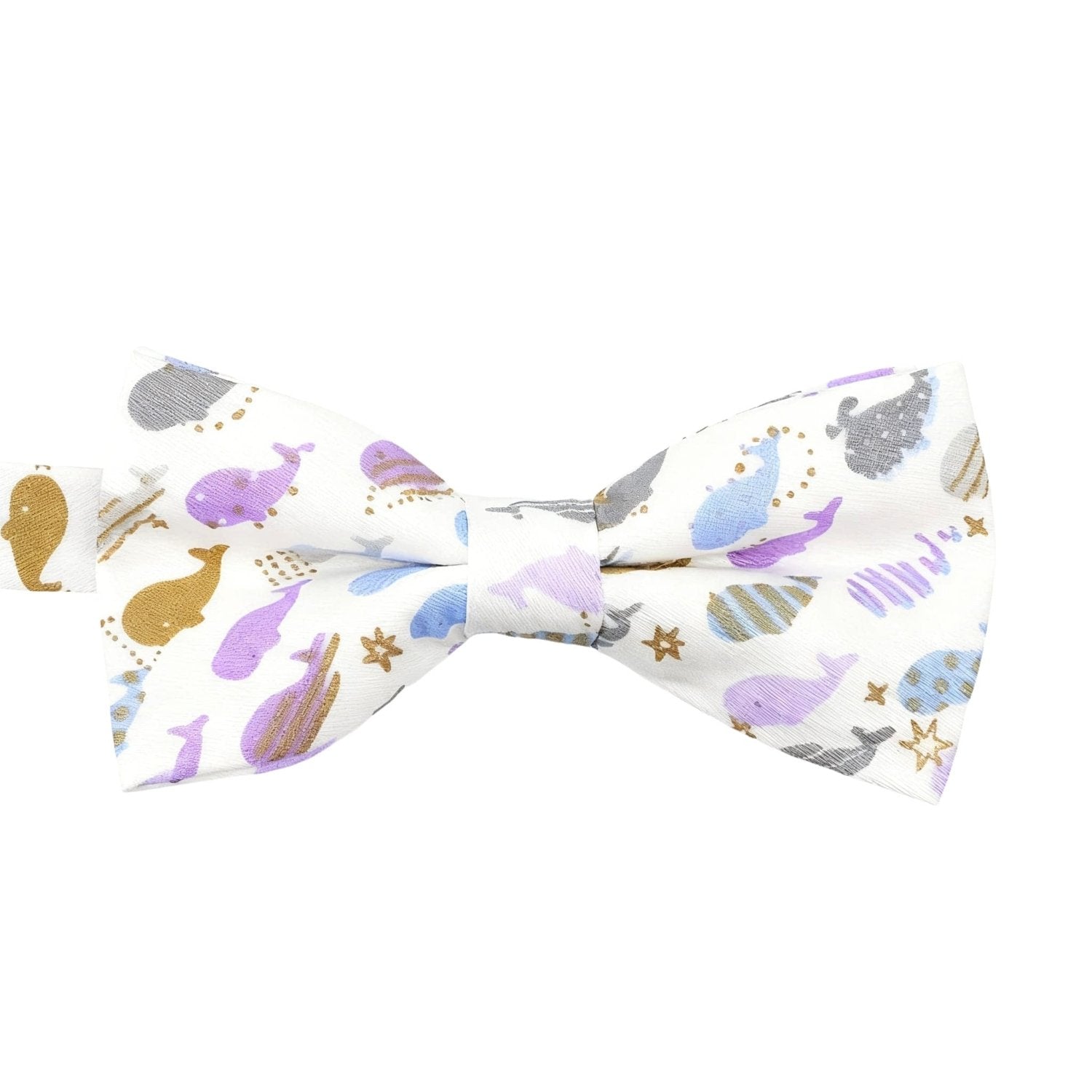 White With Colorful Whale Star Bowtie