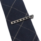 Gray Black Star Tie Bar