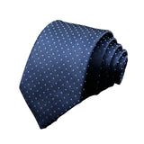 Dark Blue With Light Blue Polka Dot Necktie