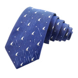 Blue White Sailboat Necktie