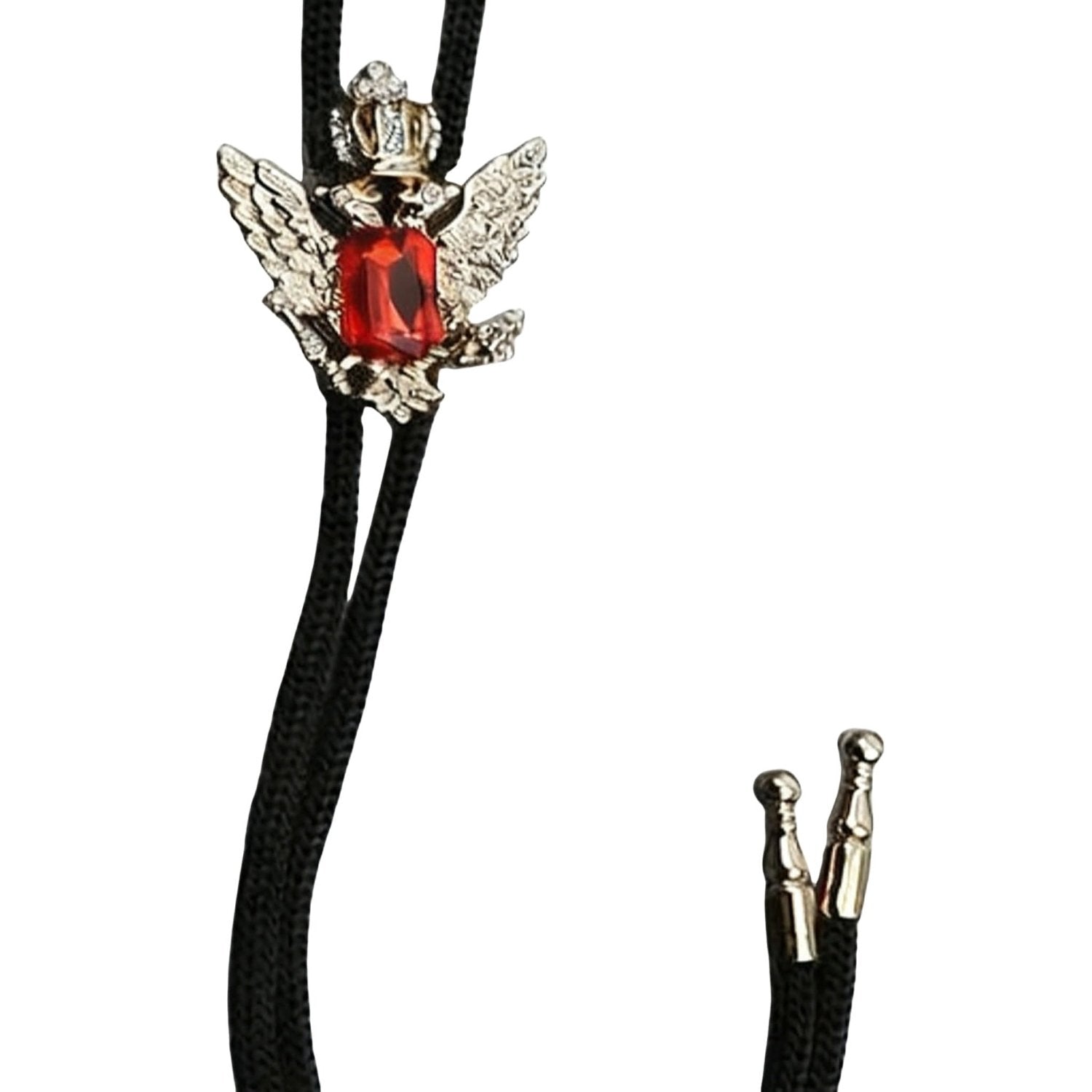 Black With Red Eagle Necktie