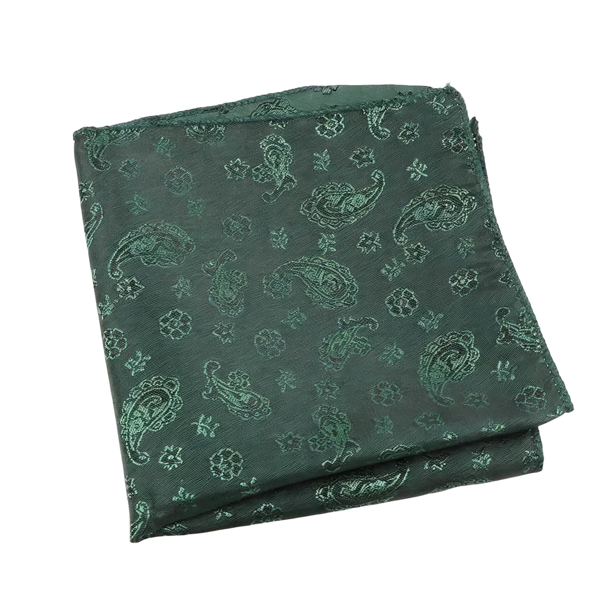 Green Green Paisley Pocket Square
