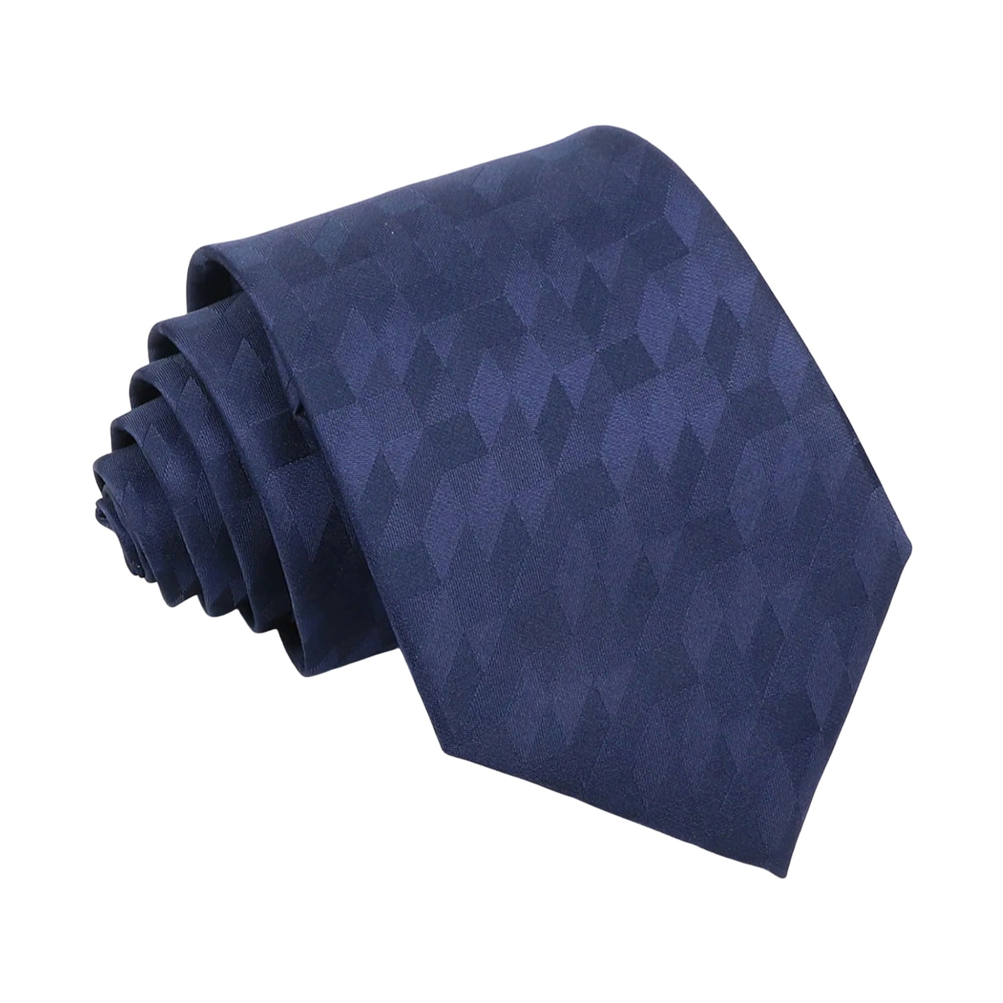 Navy Blue White Dotted Necktie