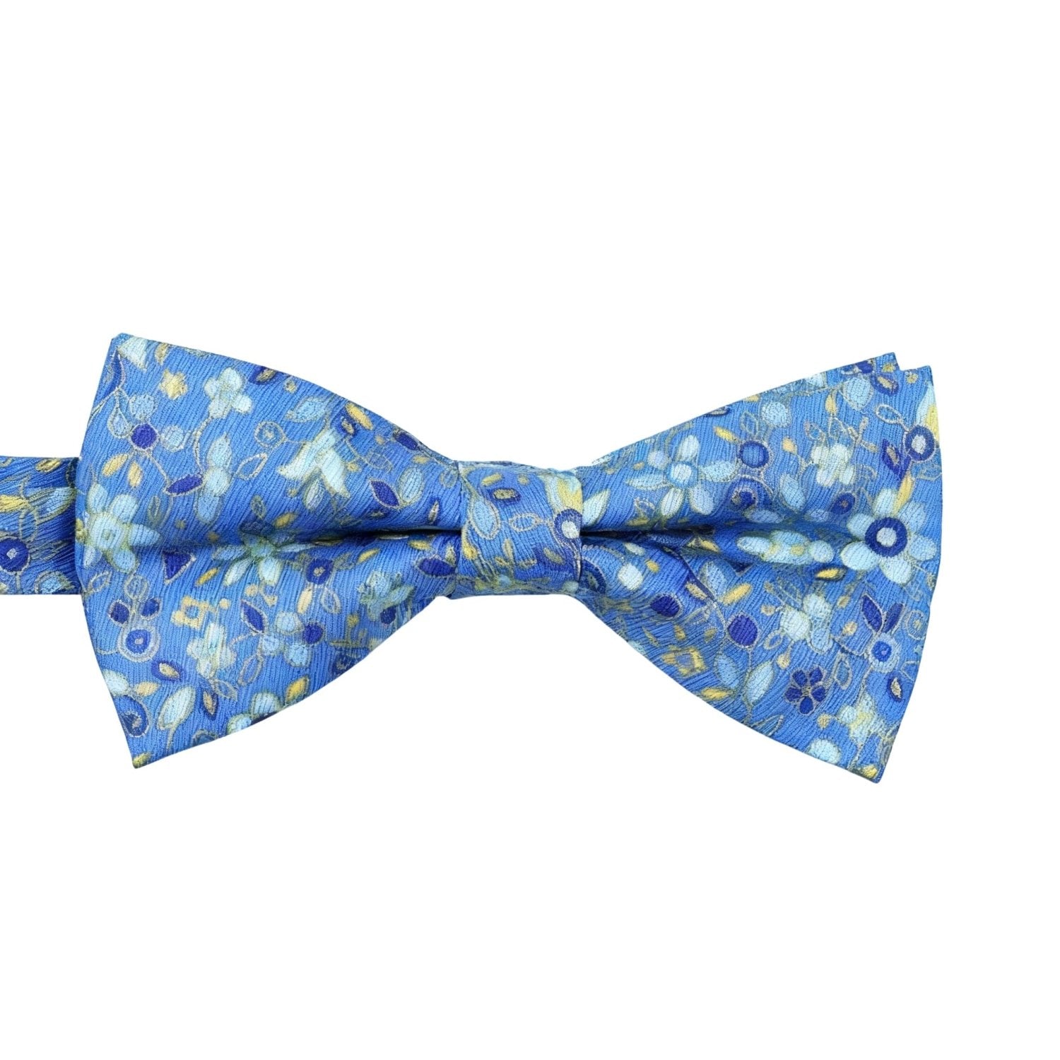 Blue With Yellow Floral Bowtie
